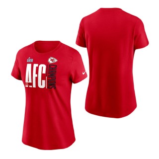 Women's Kansas City Chiefs Nike Red 2022 AFC Champions Iconic T-Shirt