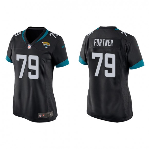 Women's Jaguars Luke Fortner Black Game Jersey