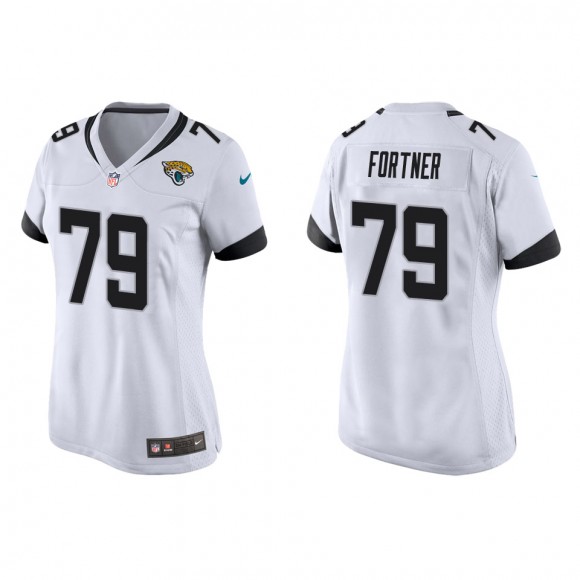 Women's Jaguars Luke Fortner White Game Jersey