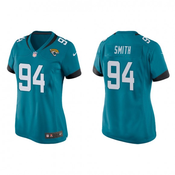 Women's Jaguars Maason Smith Teal Game Jersey