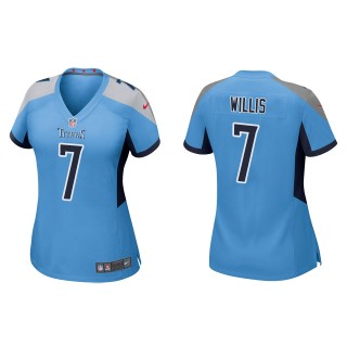 Women's Titans Malik Willis Light Blue 2022 NFL Draft Game Jersey