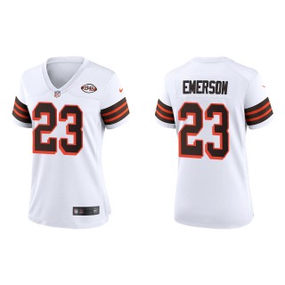 Women's Browns Martin Emerson White 1946 Collection Game Jersey