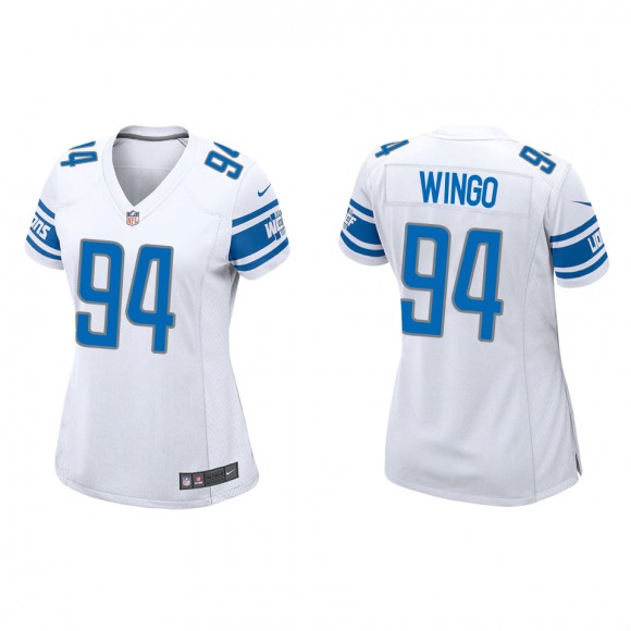 Women's Lions Mekhi Wingo White Game Jersey