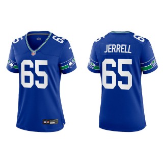 Women's Seahawks Michael Jerrell Royal Throwback Game Jersey