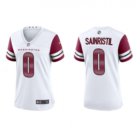 Women's Commanders Mike Sainristil White Game Jersey