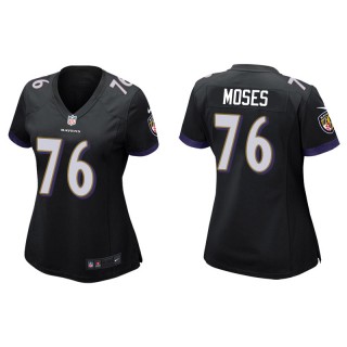 Women's Ravens Morgan Moses Black Game Jersey