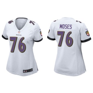 Women's Ravens Morgan Moses White Game Jersey