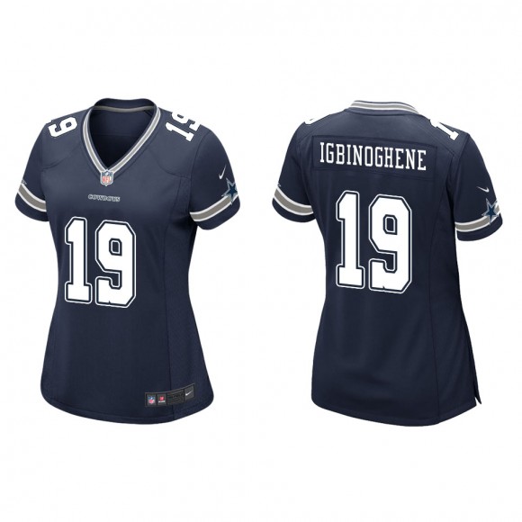 Women's Noah Igbinoghene Dallas Cowboys Navy Game Jersey