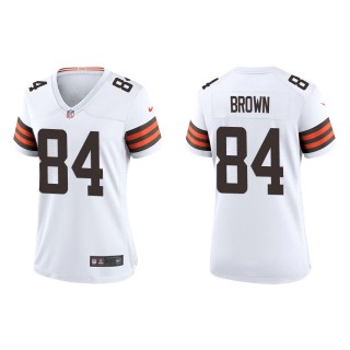 Women's Cleveland Browns Pharaoh Brown White Game Jersey