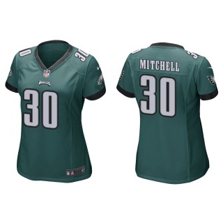 Women's Eagles Quinyon Mitchell Green Game Jersey