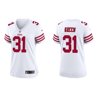 Women's 49ers Renardo Green White Game Jersey