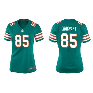 Women's Dolphins River Cracraft Aqua Throwback Game Jersey