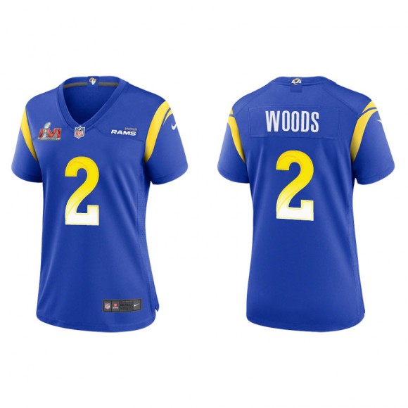 Women's Super Bowl LVI Robert Woods Rams Royal Game Jersey