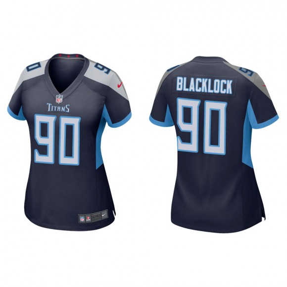 Women's Titans Ross Blacklock Navy Game Jersey