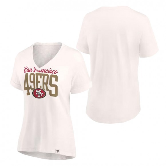 Women's San Francisco 49ers Oatmeal Motivating Force Lightweight T-Shirt