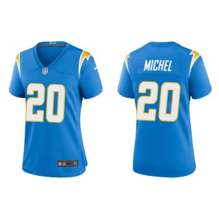Women's Los Angeles Chargers Sony Michel Powder Blue Game Jersey