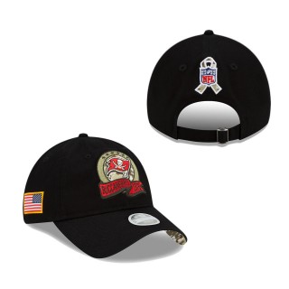 Women's Tampa Bay Buccaneers Black 2022 Salute To Service 9TWENTY Adjustable Hat