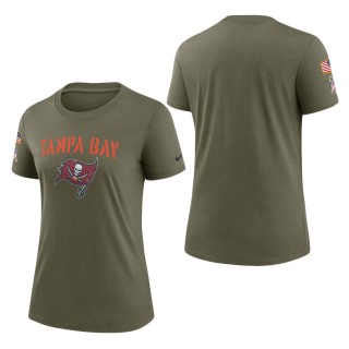 Women's Tampa Bay Buccaneers Olive 2022 Salute To Service Legend T-Shirt