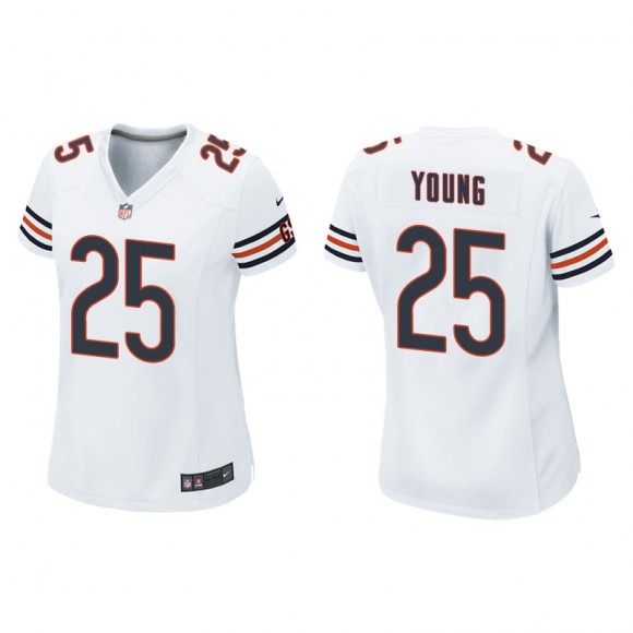 Women's Bears Tavon Young White Game Jersey