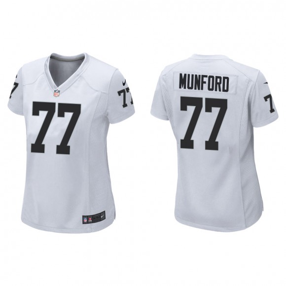 Women's Raiders Thayer Munford White Game Jersey