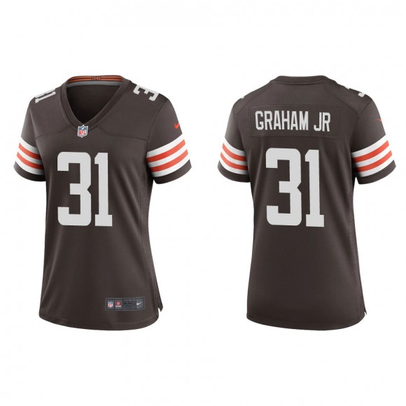 Women's Cleveland Browns Thomas Graham Jr. Brown Game Jersey