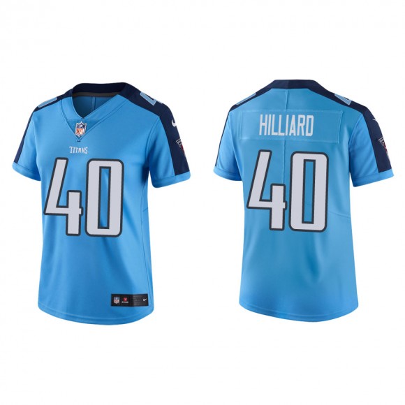 Dontrell Hilliard Jersey Women's Titans Light Blue Vapor Limited