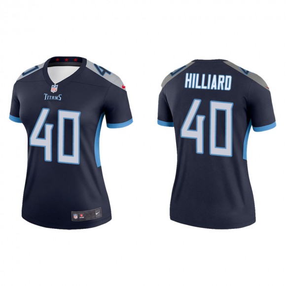 Dontrell Hilliard Jersey Women's Titans Navy Legend