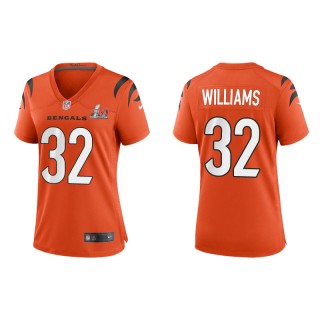 Women's Super Bowl LVI Trayveon Williams Bengals Orange Game Jersey