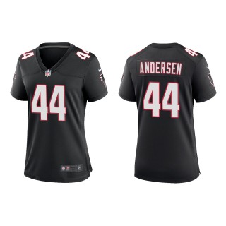 Women's Falcons Troy Andersen Black Throwback Game Jersey