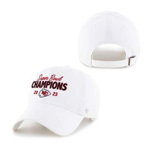 Women's Chiefs White Super Bowl LVIII Champions Clean Up Adjustable Hat