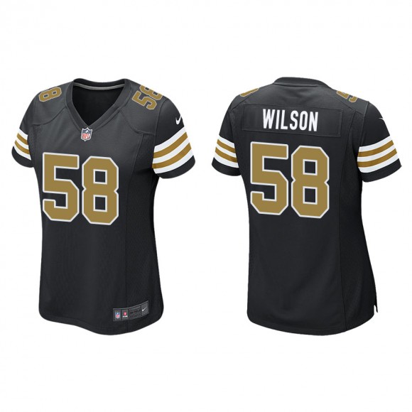 Women's New Orleans Saints Wilson Black Alternate Game Jersey