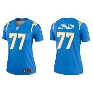 Women's Chargers Zion Johnson Powder Blue 2022 NFL Draft Legend Jersey