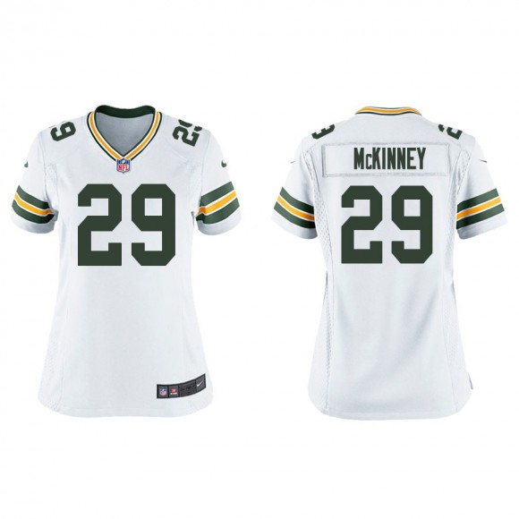 Women's Xavier McKinney Packers White Game Jersey