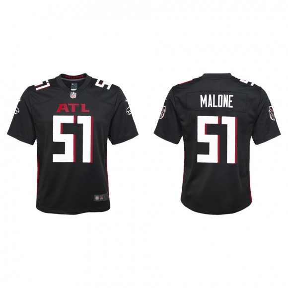 Youth Falcons DeAngelo Malone Black Game Jersey