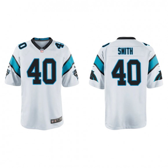 Youth Panthers Brandon Smith White Game Jersey