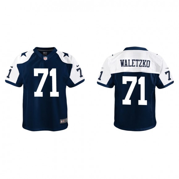 Youth Cowboys Matt Waletzko Navy Alternate Game Jersey