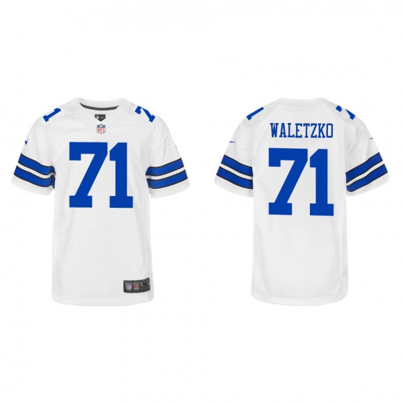 Youth Cowboys Matt Waletzko White Game Jersey