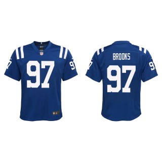 Youth Colts Curtis Brooks Royal Game Jersey