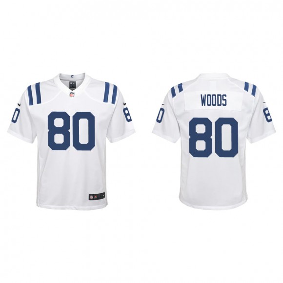 Youth Colts Jelani Woods White Game Jersey