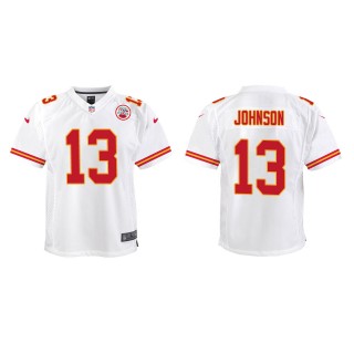 Youth Chiefs Nazeeh Johnson White Game Jersey