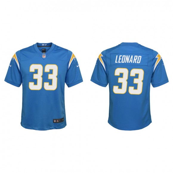 Youth Chargers Deane Leonard Powder Blue Game Jersey