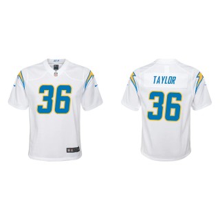 Youth Chargers Ja'Sir Taylor White Game Jersey