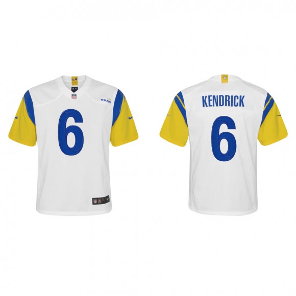 Youth Rams Derion Kendrick White Alternate Game Jersey