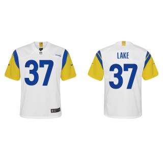 Youth Rams Quentin Lake White Alternate Game Jersey