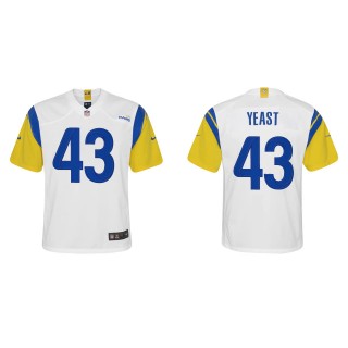 Youth Rams Russ Yeast White Alternate Game Jersey