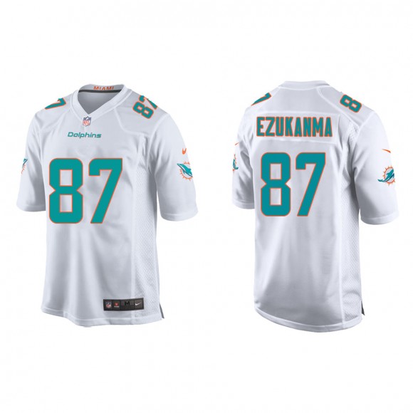 Youth Dolphins Erik Ezukanma White Game Jersey