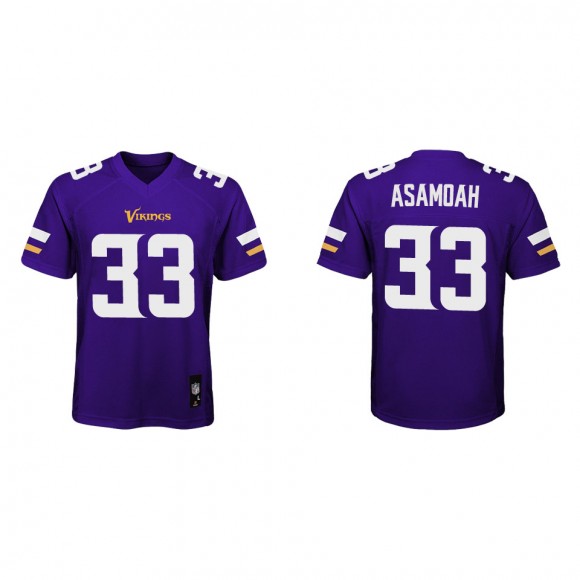 Youth Vikings Brian Asamoah Purple Game Jersey