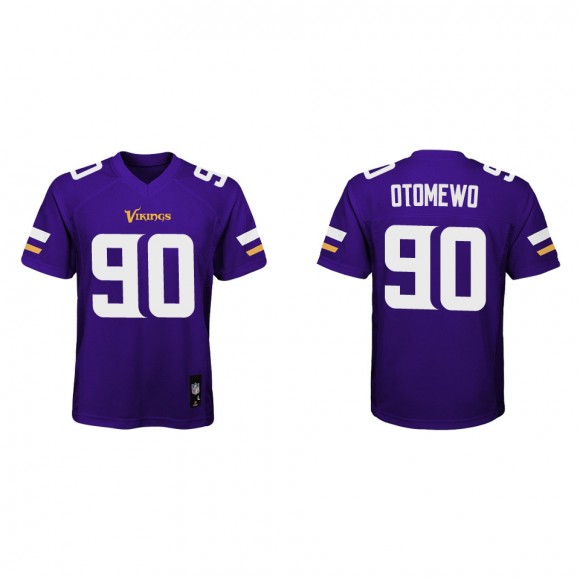 Youth Vikings Esezi Otomewo Purple Game Jersey