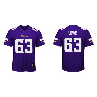 Youth Vikings Vederian Lowe Purple Game Jersey