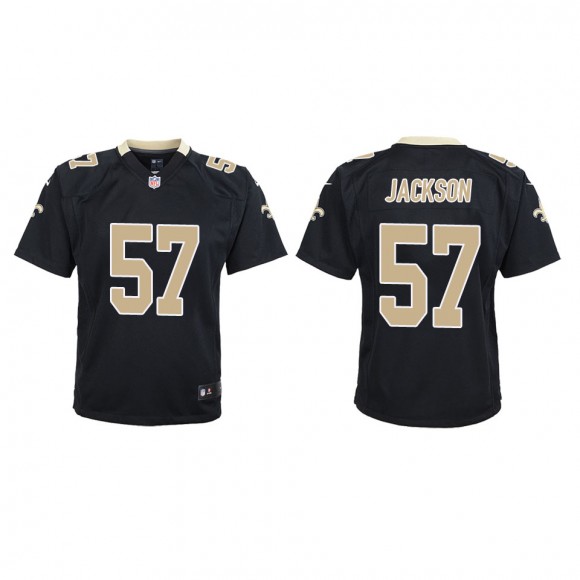 Youth Saints Jordan Jackson Black Game Jersey